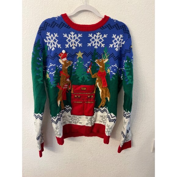 Blizzard Bay Ugly Christmas multicolored sweater women size large - Picture 1 of 5